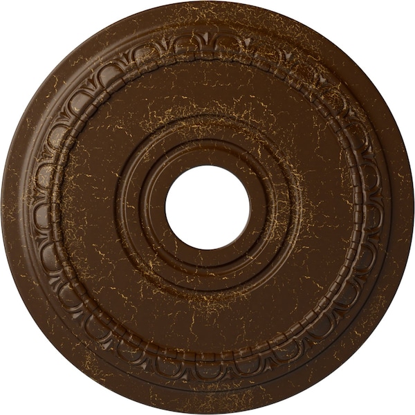Ekena Millwork Munich Ceiling Medallion (Fits Canopies up to 5 5/8"), 17 1/2"OD x 3 5/8"ID x 1"P, Root Beer Crackle CM17MURBC - main